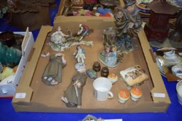 CERAMIC ITEMS INCLUDING A ROYAL DOULTON SERIES WARE BOX AND COVER ETC