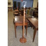 MODERN TURNED EFFECT LAMP STANDARD, HEIGHT APPROX 135CM