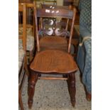 PAIR OF 19TH CENTURY BEDROOM CHAIRS WITH CARVED DECORATION, EACH HEIGHT APPROX 85CM