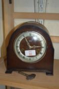 SMITHS MANTEL CLOCK IN ART DECO STYLE WOODEN CASE