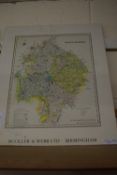 MAP OF WARWICKSHIRE ADVERTISING BUTLER & WEBB, BIRMINGHAM
