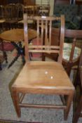DINING CHAIR WITH CARVED DECORATION, HEIGHT APPROX 90CM