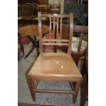 DINING CHAIR WITH CARVED DECORATION, HEIGHT APPROX 90CM