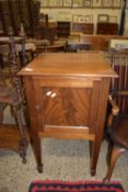 MAHOGANY RECORD CUPBOARD FORMED AS A POT CUPBOARD, WIDTH APPROX 47CM