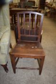 STAINED WOOD DINING CHAIR, HEIGHT APPROX 90CM