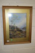 PRINT OF A LANDSCAPE SCENE IN WOODEN FRAME