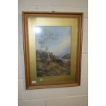 PRINT OF A LANDSCAPE SCENE IN WOODEN FRAME