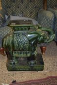 LARGE CERAMIC ELEPHANT PLANT STAND, HEIGHT APPROX 57CM