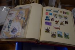 BOX CONTAINING STAMP ALBUMS