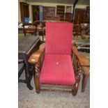 EARLY 20TH CENTURY OAK ARMCHAIR, APPROX WIDTH 74CM MAX