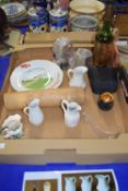 POTTERY ITEMS INCLUDING SMALL MASONS JUG, JUG BY PORTMEIRION ETC