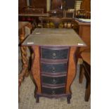 PAIR OF CHINESE STYLE FOUR DRAWER BEDSIDE CABINETS, APPROX WIDTH 49CM