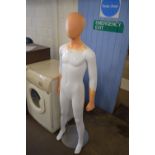 MODERN SHOP TYPE MANNEQUIN ON CIRCULAR SUPPORTING BASE, 150CM HIGH