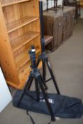 PAIR OF GORILLA TRIPOD STANDS IN CARRYING CASE