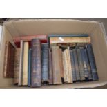 BOX OF MIXED BOOKS - THE ENGLAND OF ELIZABETH, COMMON PRAYER HYMNS, MUSIC AND MUSICIANS ETC