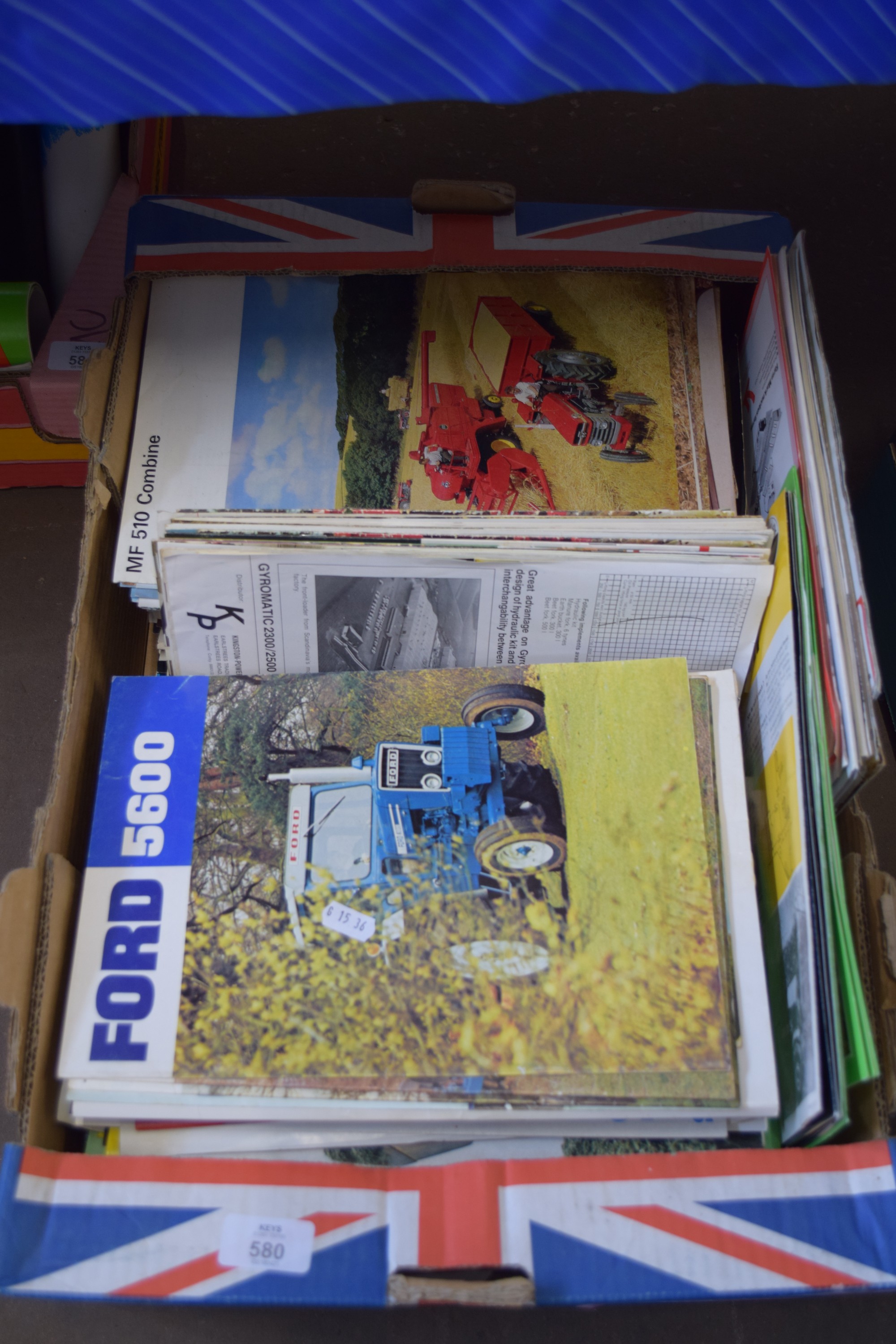 BOX CONTAINING CIRCA 1970S/80S TRACTOR INTEREST, BROCHURES - MASSEY FERGUSON ETC