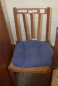 PAINTED OAK BEDROOM CHAIR, HEIGHT APPROX 87CM