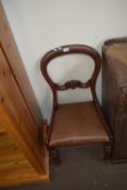 LATE 19TH/EARLY 20TH CENTURY SINGLE DINING CHAIR, 87CM HIGH