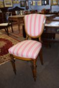 Good quality Victorian upholstered bedroom chair, height approx 88cm