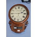 19th century mahogany mantel clock with Roman numerals to dial, dial signed by C Zipfel Snr,