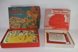 Two circa 1960s boxed Games, viz "Doodle Master " (etch-a-sketch) and "Remote Control Driving Test"