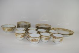 Qty of Noritake Tea wares, including side plates, saucers and teacups, all with typical gilt