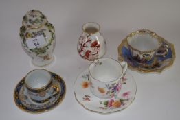 Quantity of ceramics including a Royal Crown Derby posies pattern cup and saucer, a Continental