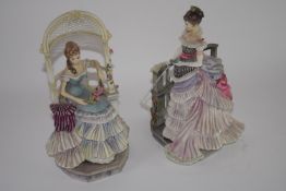 Pair of Royal Worcester figures from the Victorian Series, one of Rebecca, the other of Louisa (2)