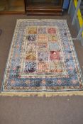 Duck egg blue ground Kashmir with Persian panel design Carpet,180cm x 117cm approximately