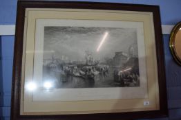 Large 19th century print after J M W Turner, RA, engraved J T Willmore "Venice, Bellini's pictures