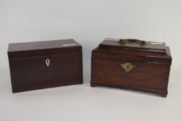 Two various C19th Tea Caddies