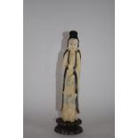 Small ivory figure of a Geisha, height approx 24cm