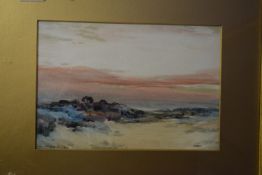 H WOODIER, SIGNED WATERCOLOUR, Coastal Scene, 7" x 10"