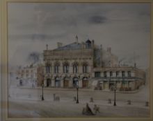 British School (20th century), The Alexandra Theatre, Liverpool, watercolour, extensively