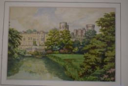 F. Thomas, signed Watercolour, 3 views of Warwick Castle