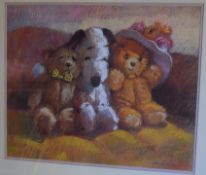 Sheri Hornsey, Teddy bears, pastel, signed and dated 96 lower right, 35 x 42cm