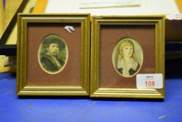 Pair of portrait miniatures (2)