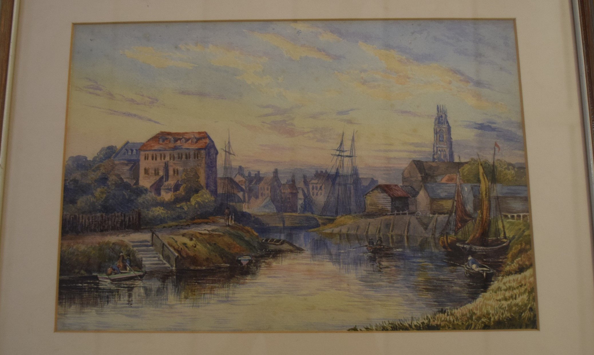 English School, Watercolour, The Quay at Boston, Lincs - Image 2 of 4