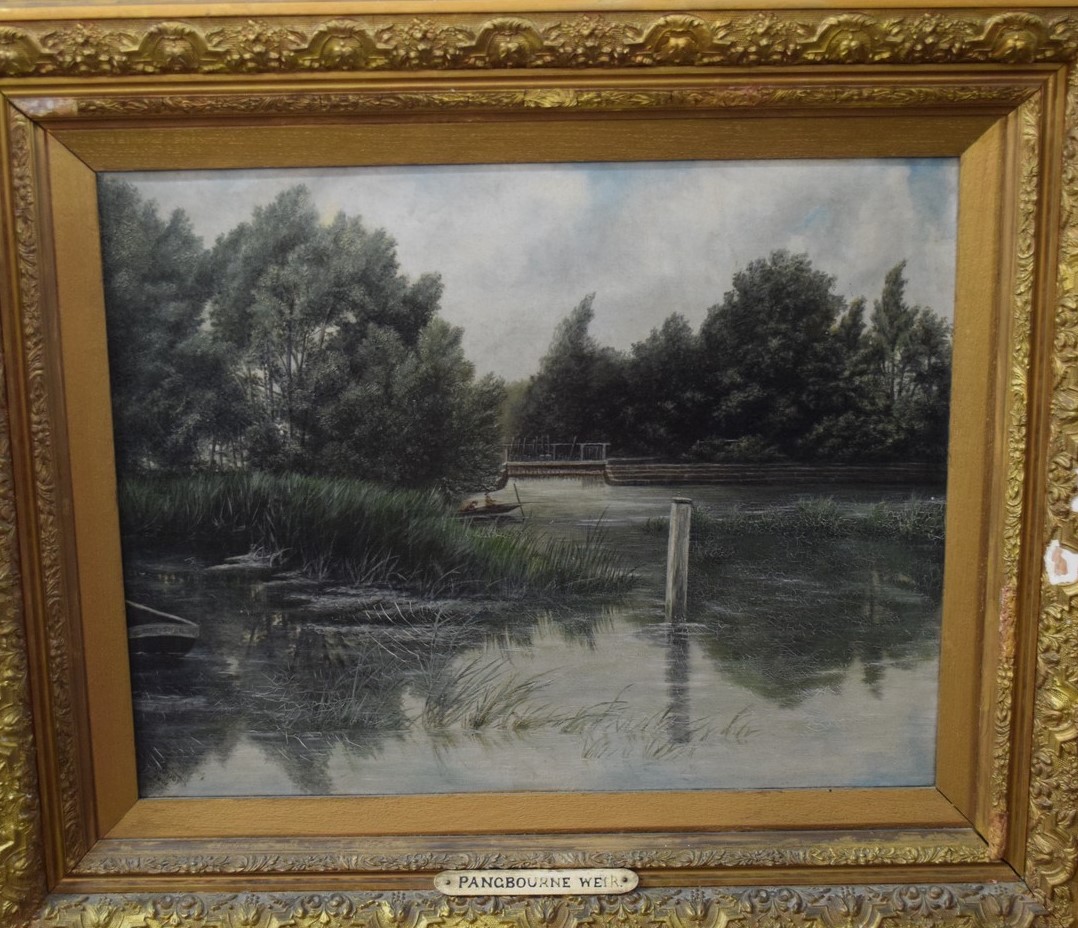 C. Foot, signed and dated 1901, Oil, Pangbourne Weir