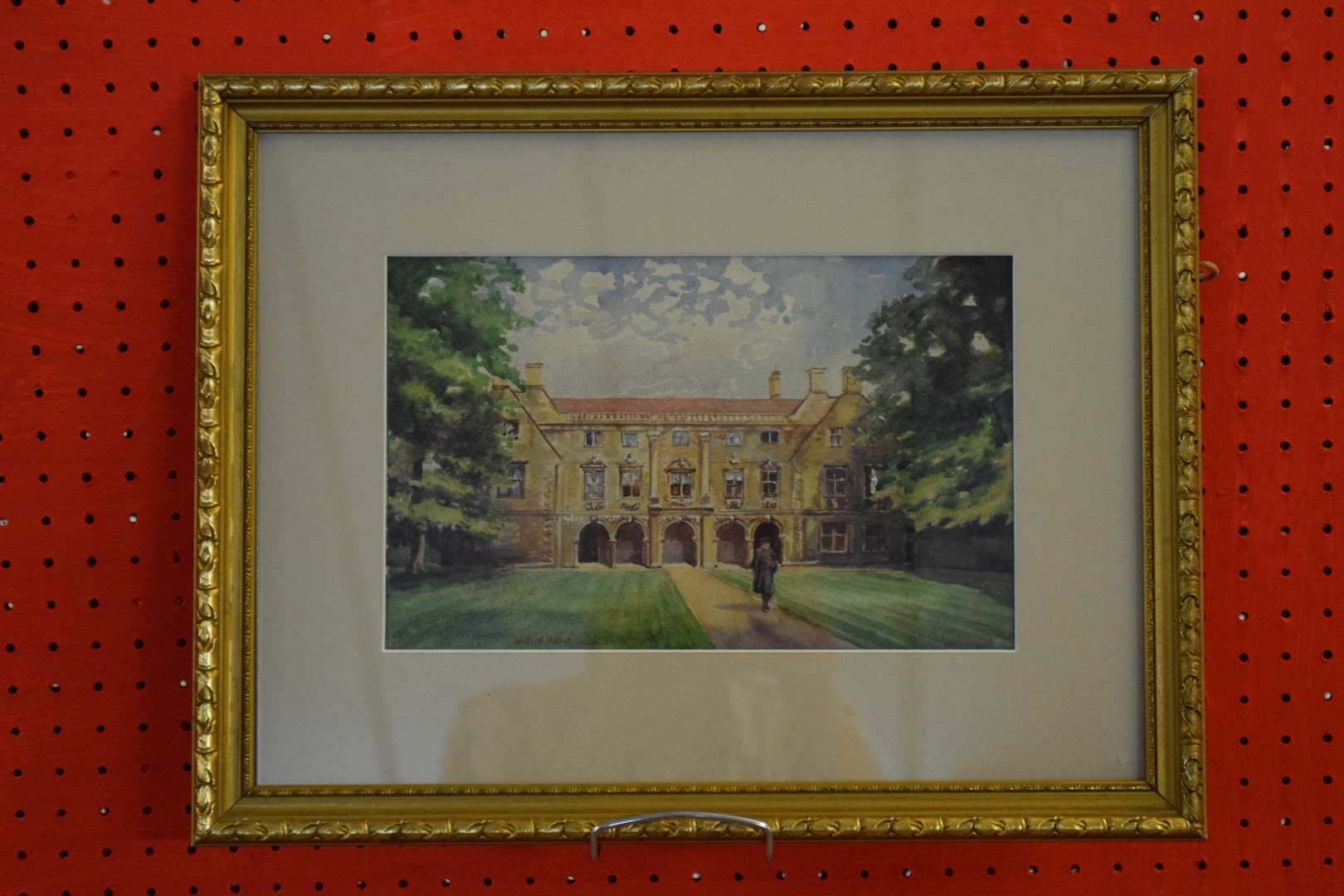 Wildred Pollit, signed Watercolour, Cambridge College scene