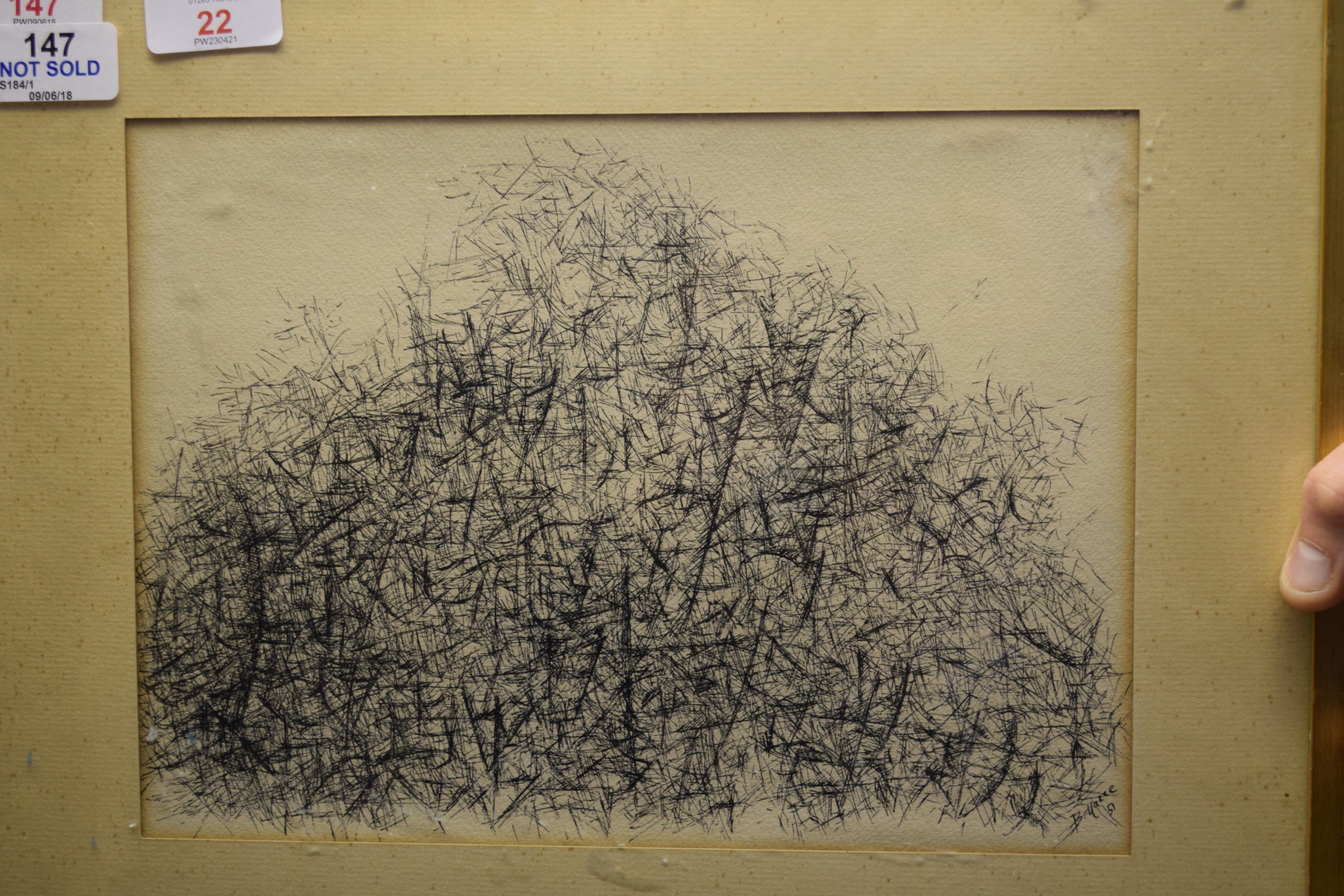 AR BERNARD MARRE (born 1924) Abstract pen and ink, signed and dated '51 lower right 20 x 27cms