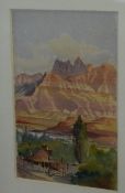Patrick Ryan, Watercolour, signed and dated 1907, Smithsonian Butte Valley, Grand Canyon District