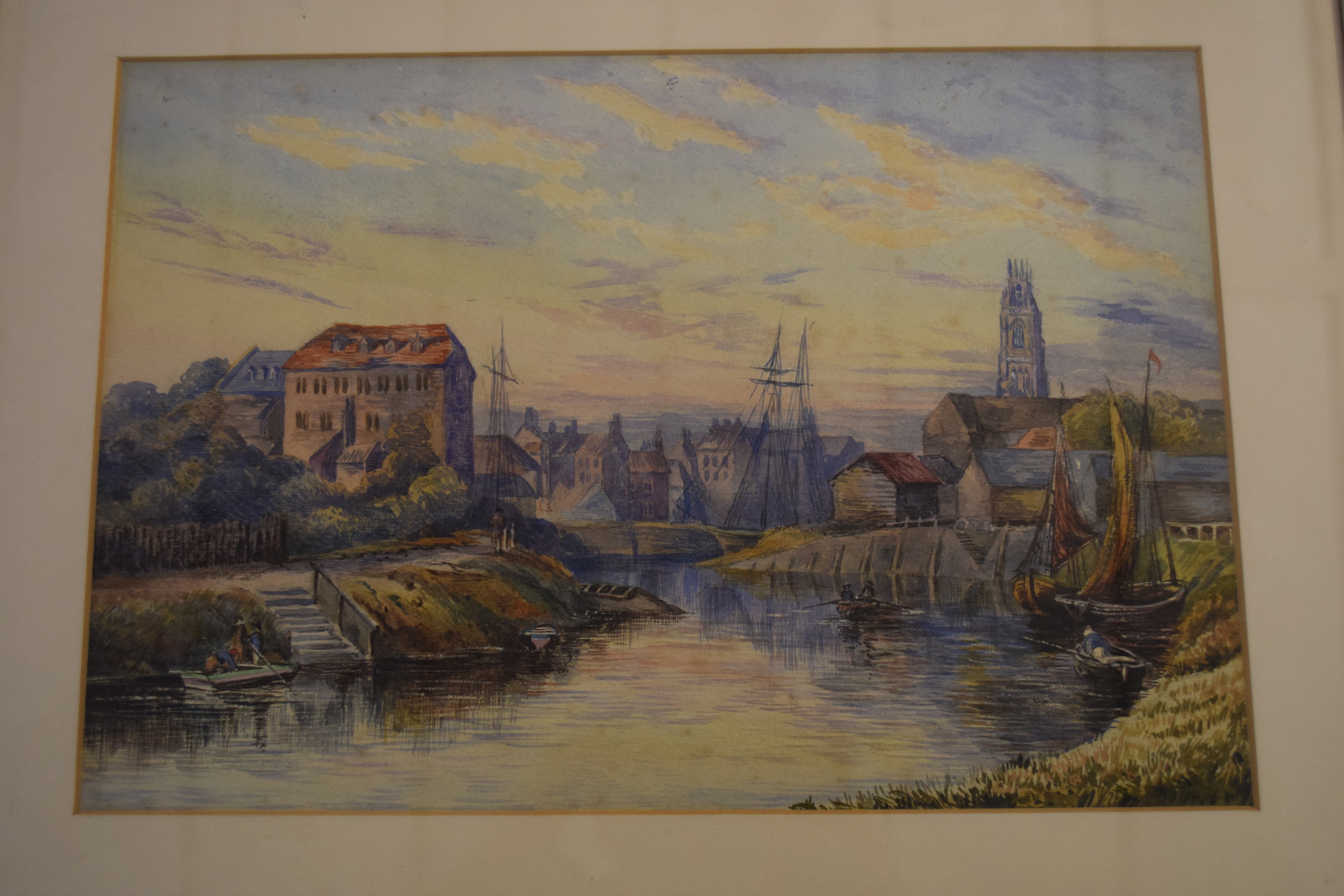 English School, Watercolour, The Quay at Boston, Lincs - Image 4 of 4