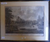 After Parkyns, engraved by D Havell, "The Cathedral and City of Ely", hand coloured aquatint,