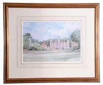 Jason Partner, watercolour, Blickling Hall, 30 x 43cm