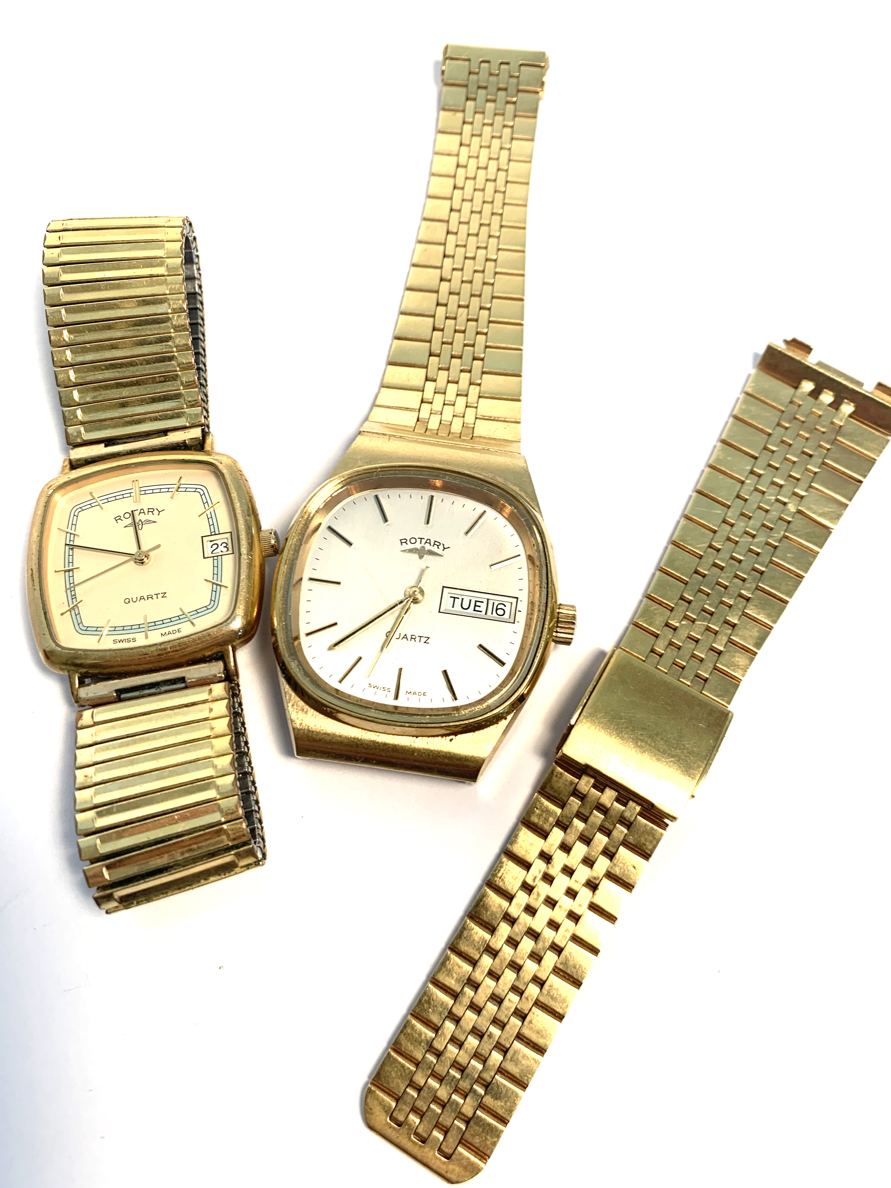 Mixed Lot: comprising two various gold plated and stainless steel Rotary quartz centre seconds - Image 3 of 4