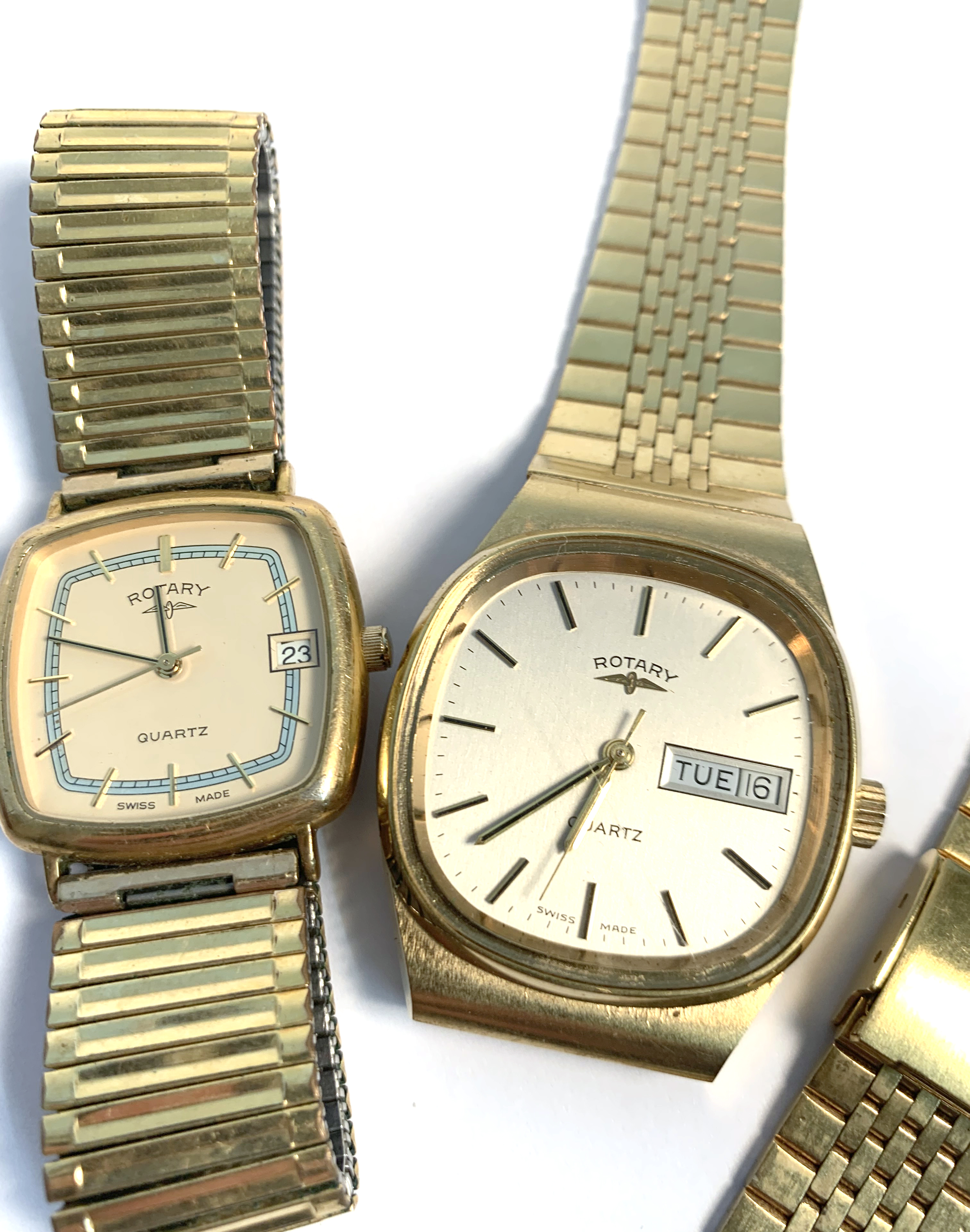 Mixed Lot: comprising two various gold plated and stainless steel Rotary quartz centre seconds - Image 4 of 4