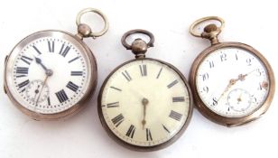 Mixed Lot: gent's second quarter of 19th century hallmarked silver cased pocket watch, a single gold