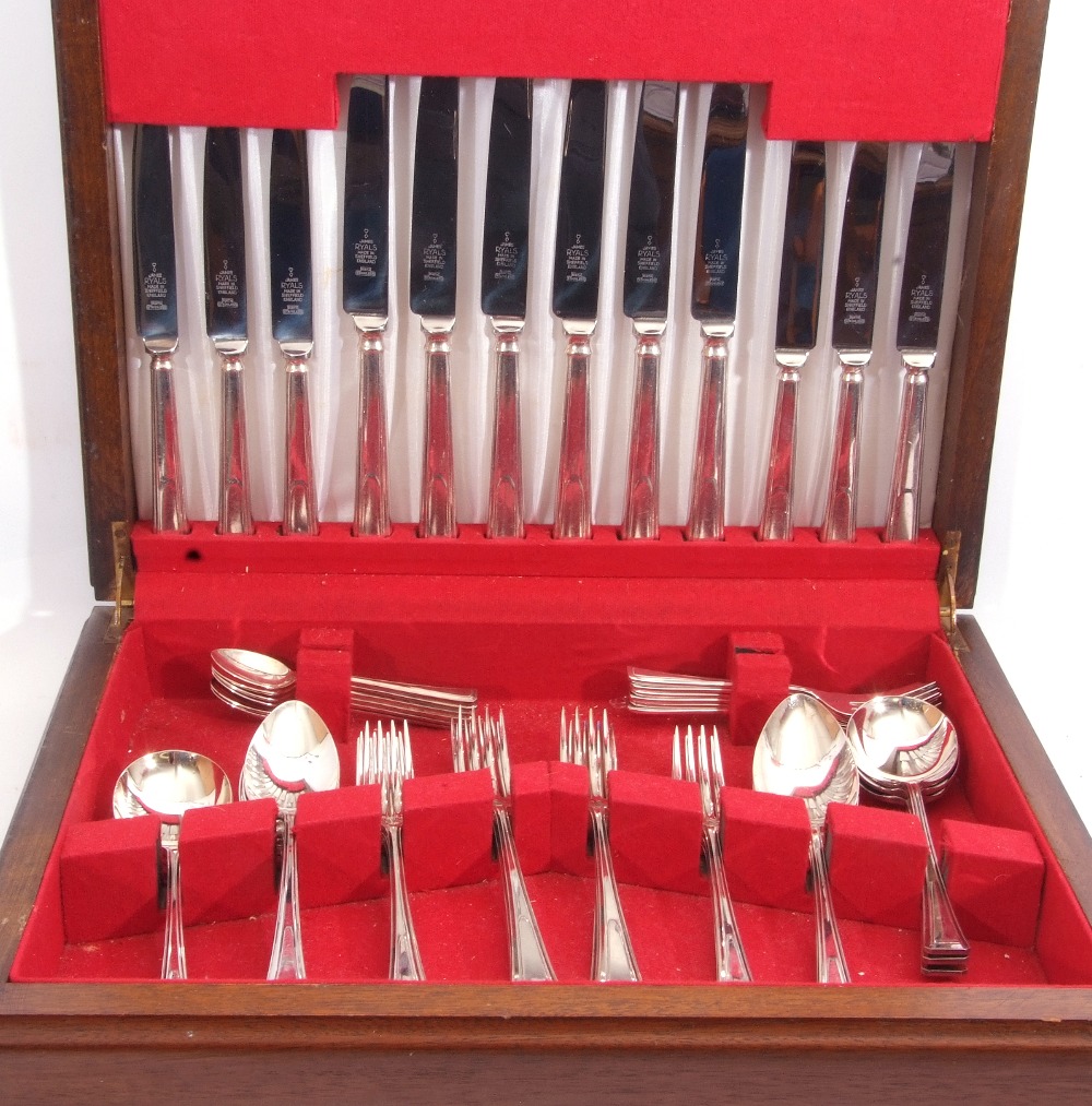 Cased set of Ryals A1 silver plated flatwares in Grecian pattern, 51 pieces in total - Image 3 of 4