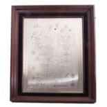 "The silver map of Great Britain", solid hallmarked Danbury Mint limited edition 3000 with